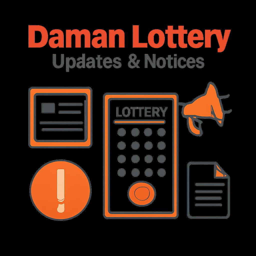 Diagram illustrating the Daman Lottery updates and notices