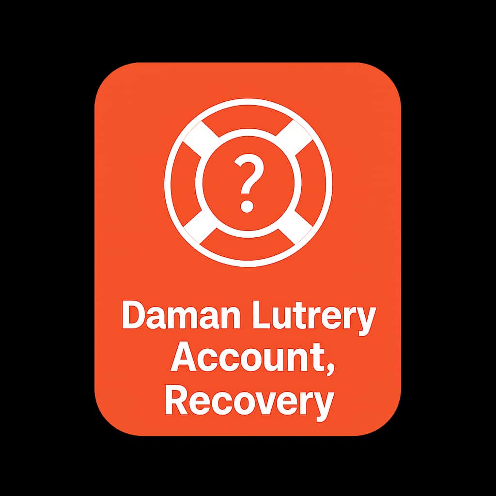 A badge representing the Daman Lottery Account Recovery process.
