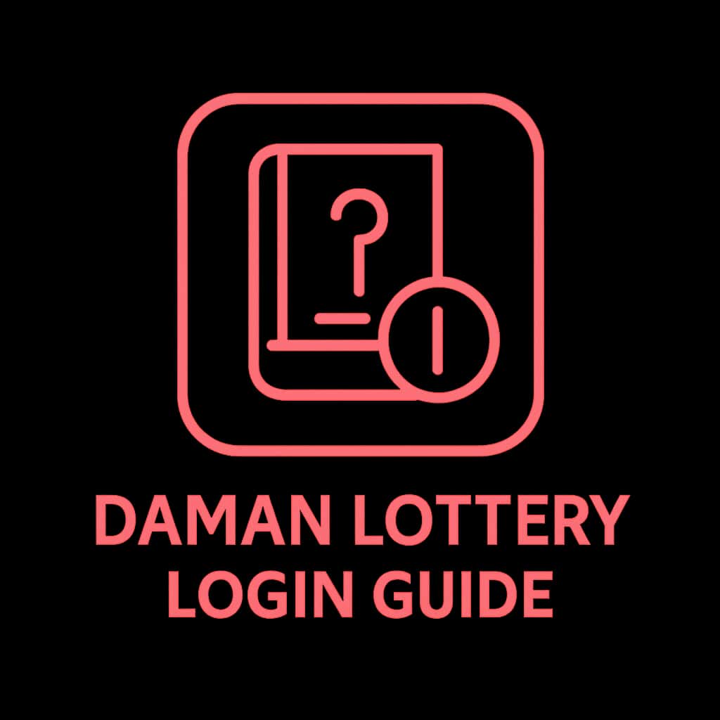 A badge representing the Daman Lottery Login Guide.