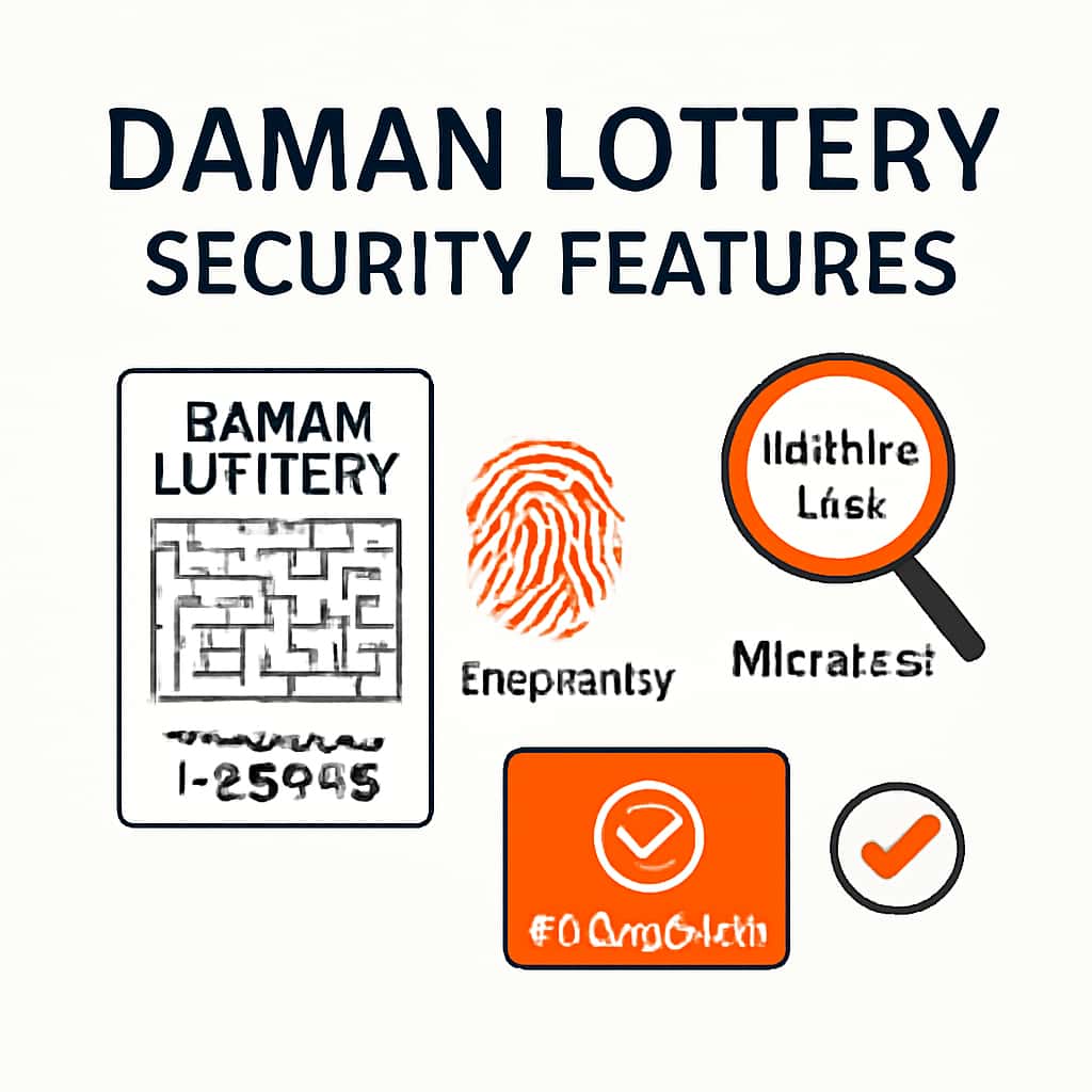 A diagram illustrating the security features of Daman Lottery.