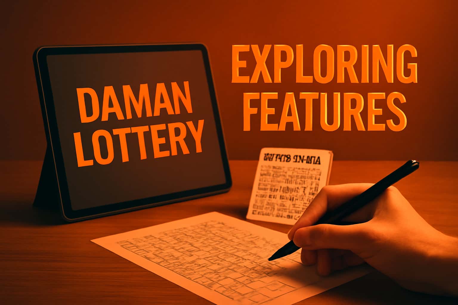 A visual representation of the Daman Lottery platform features.