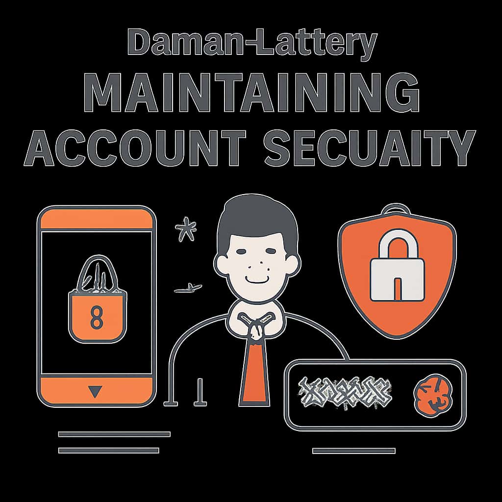 An informative diagram illustrating key aspects of Daman Lottery account security.