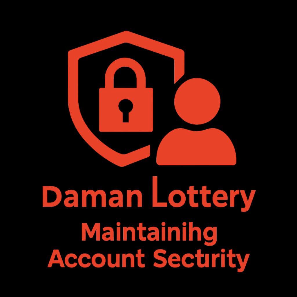 A badge indicating Daman Lottery account security guidance.