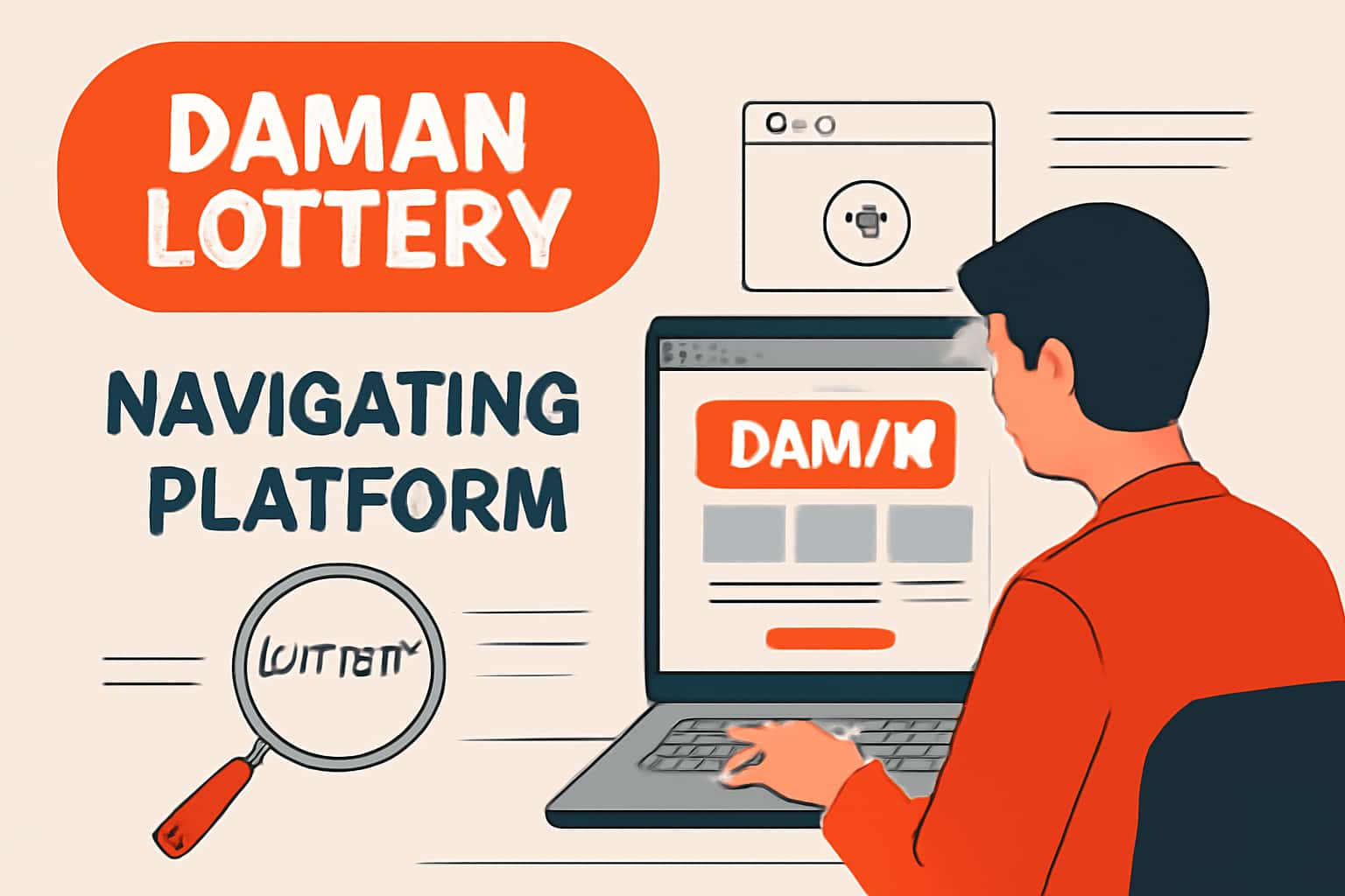 Visual representation of the Daman Lottery Platform interface showcasing user navigation.