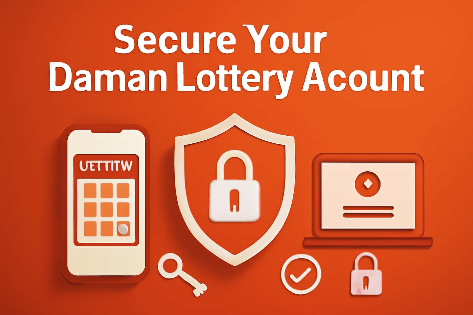 An informative scene focusing on securing your Daman Lottery account.