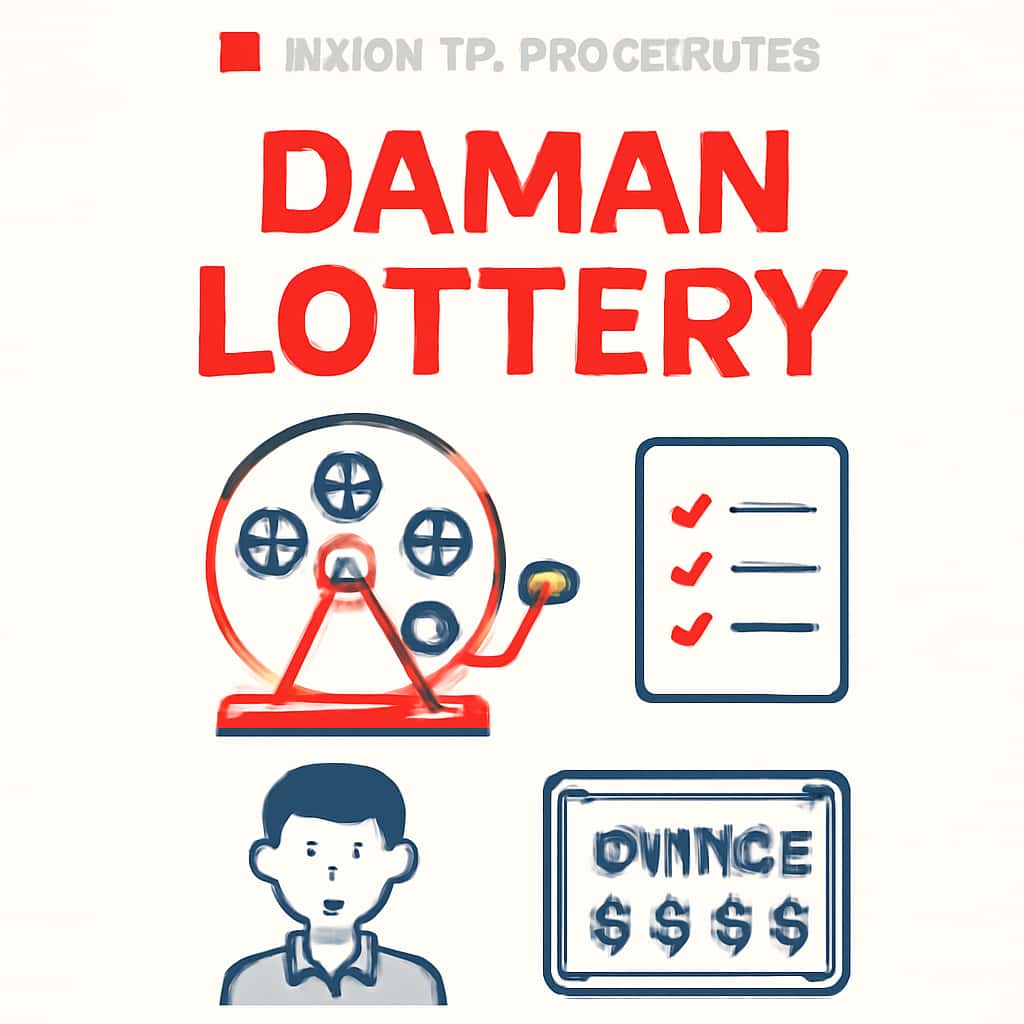 A diagram explaining the Daman Lottery procedures.